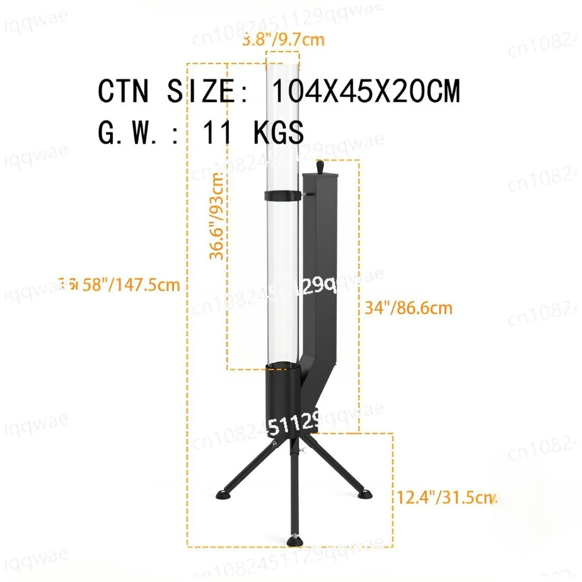 Вертикальна дерев'яна піч, піч для опалення внутрішнього дворика, відкритий кемпінг