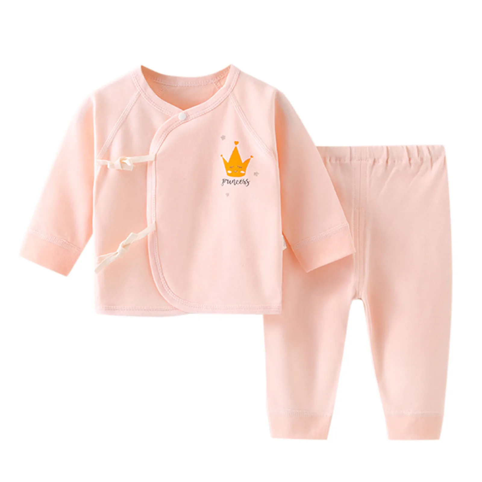 Girls Sweatsuits Size 7 8 Infant Newborn Baby Boys Girls Cotton Sleepwear Animals Cartoon Blouse Tops Cute Pant 4 Piece Set