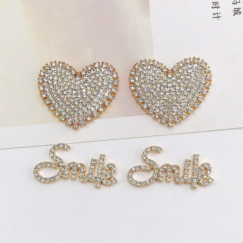 

20 шт./партия, пуговицы со стразами для волос