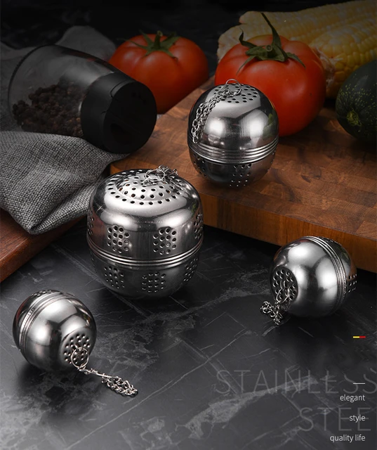 Set Di 2 Infusori Da Tè In Acciaio Inox Con Manico Lungo - Filtro Riapri Bile Per Tazza, 18 Cm