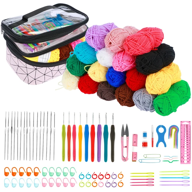 Beginners Crochet Kits DIY Crochet Christmas Kits Including Crochet Hook,  Yarn Balls, Needle, Instructions, Accessories - AliExpress