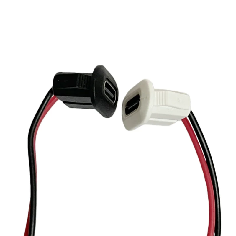 Pack of USB-C Female Connectors with Card Buckle