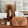 Plush Tissue Storage Box Holder for Home and Office Use Elegant Designs Keeps Tissues Dry and Portable to Use 3