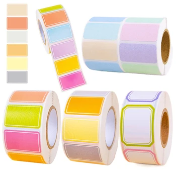 Rotolo di etichette adesive Etichetta adesiva Adesivo con nome a colori impermeabile Forniture per ufficio Adesivi di cancelleria Strumento di classificazione TMZ