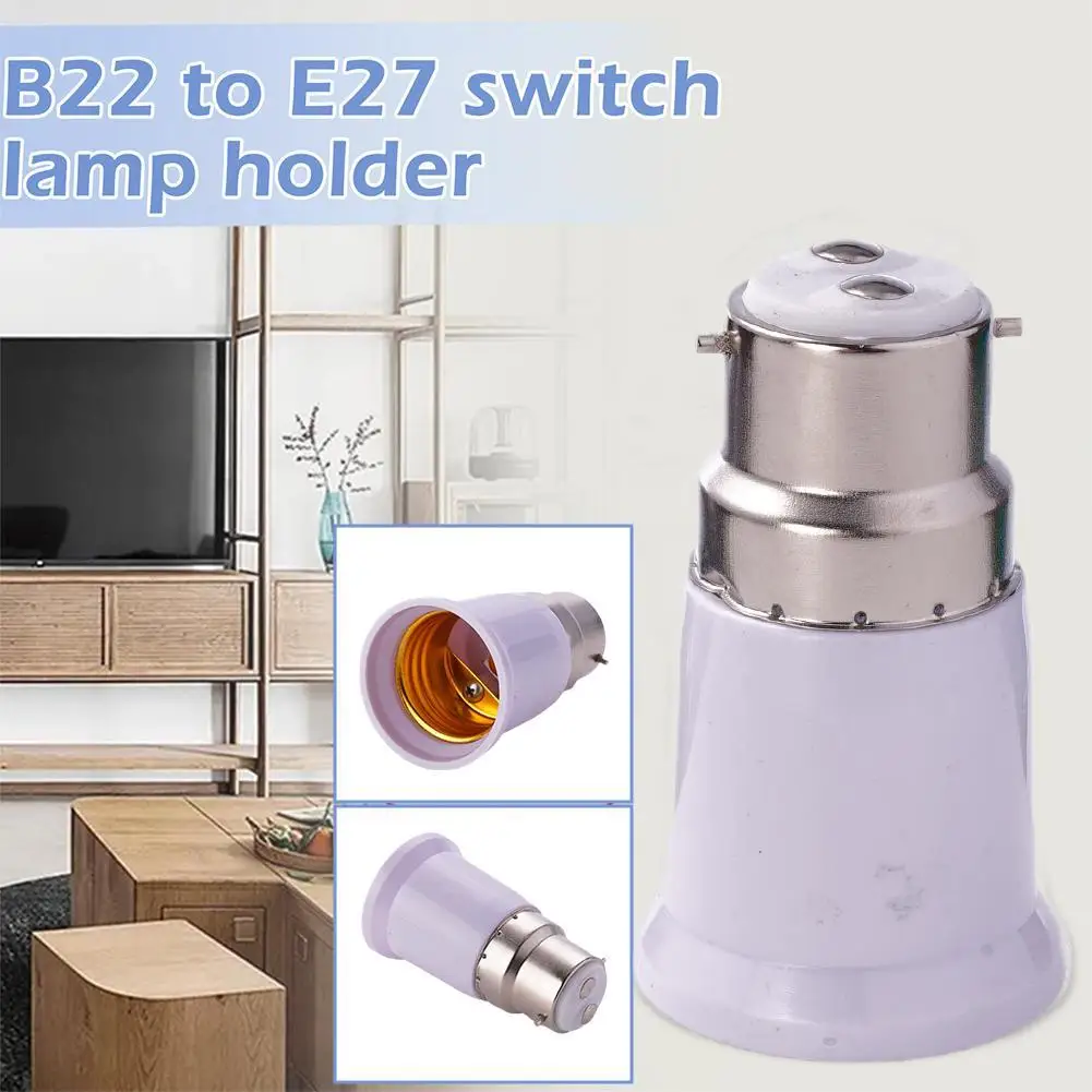 

2023 New B22 to E27 Light Lamp Bulb Socket Base Converter LED Halogen Light Switch Lamp Holder Bulb Adapter