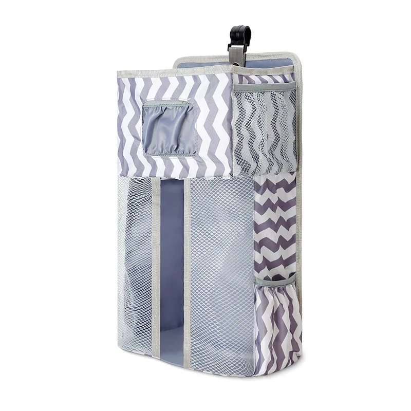 HOVCEH Organizer Pannolini, Portatile Organizer Fasciatoio per Neonati, Feltro Borsa per Pannolini per Bambini con Maniglia, Grande Organizzatore Fasciatoio Neonato per i Viaggi (Bianco) (Bianco