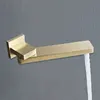 Concealed Brushed Gold Shower Set Bathroom Hidden 3 Way Faucet Shower System Set Wall Mounted Bathtub Rain Shower Mixer Tap Set 3