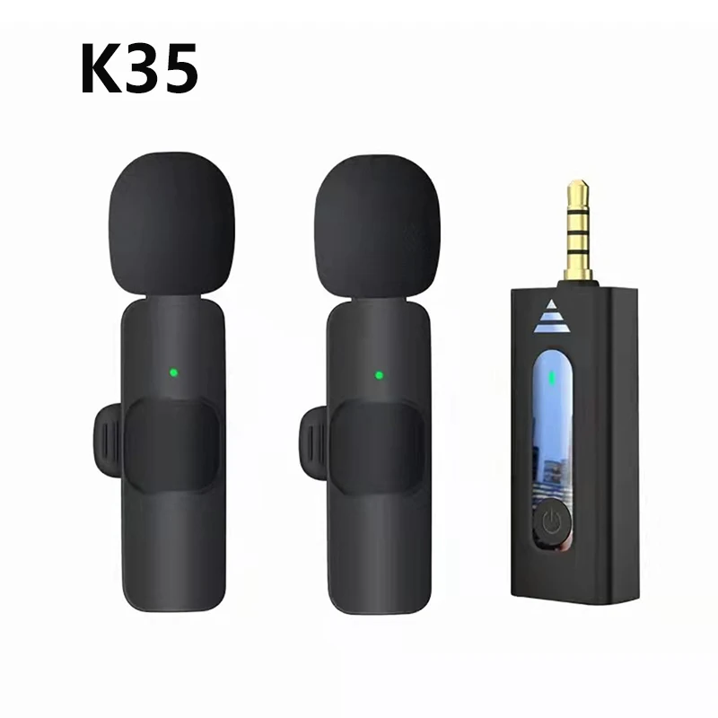 

Wireless 3.5mm Lavalier Lapel Microphone Omnidirectional Condenser Mic for Camera Speaker Smartphone Live Broadcast Recording