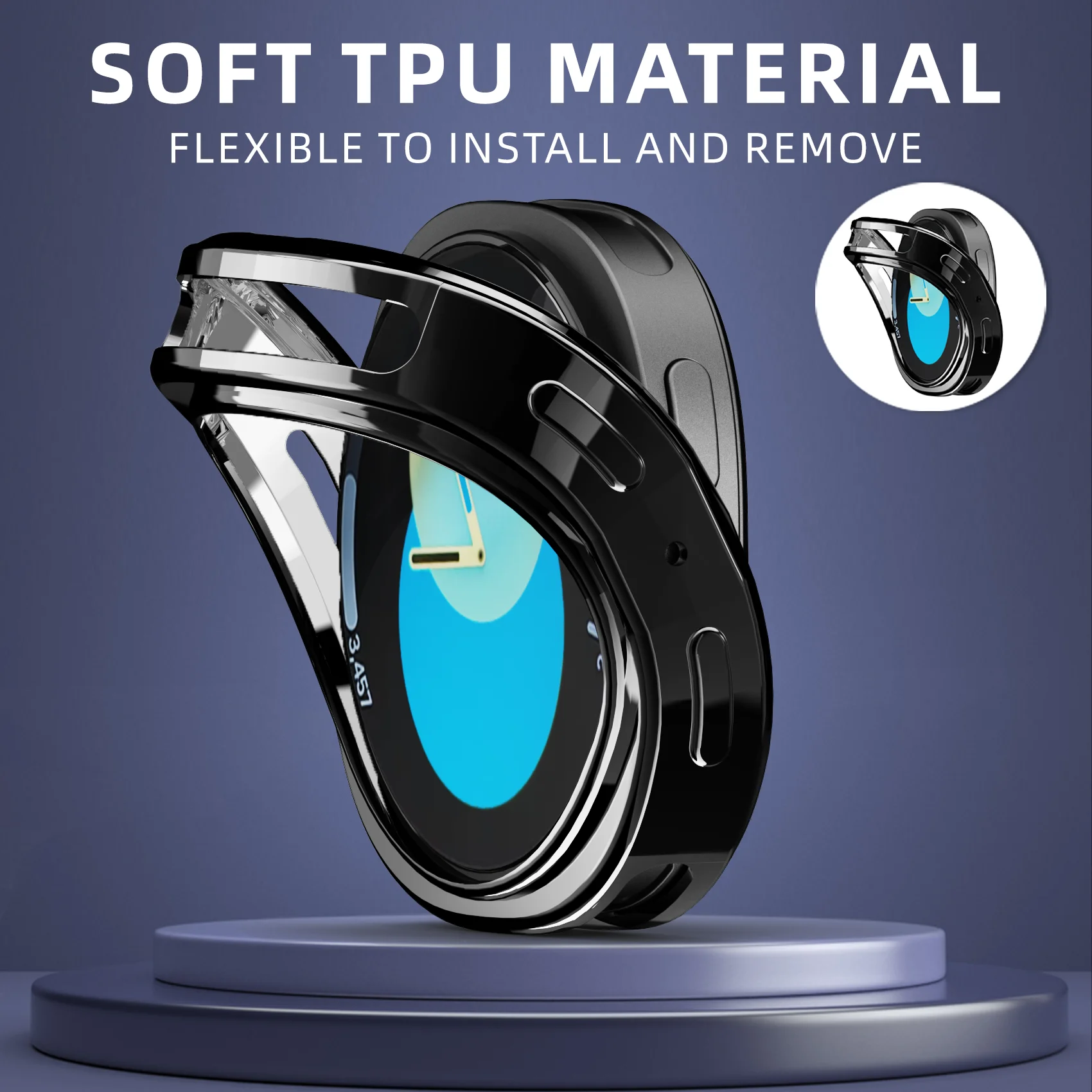 Durable TPU Scratch-Resistant Protective Watch Case