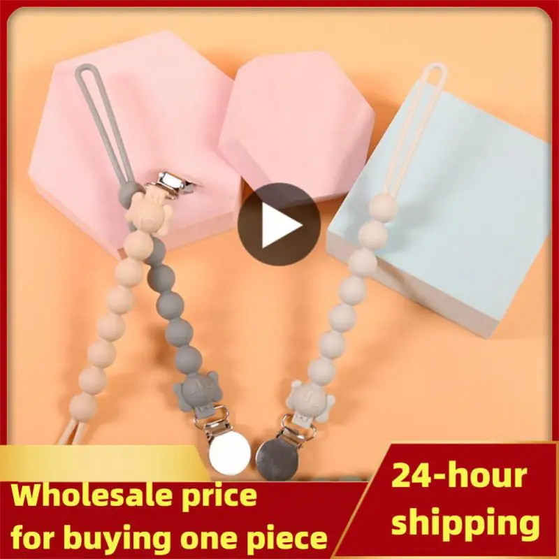 

Baby Pacifier Clip Chain Anti-lost Pacifier Holder Newborn Infant Toddler Nipple Soother Clips Integrated Anti Drop Chain