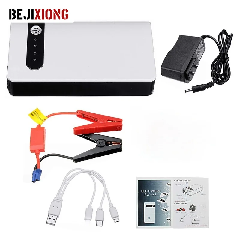 

20000mAh 12V Portable Car Jump Starter Emergency Battery Booster Powerbank Waterproof with LED Flashlight 3-In-1 USB Port