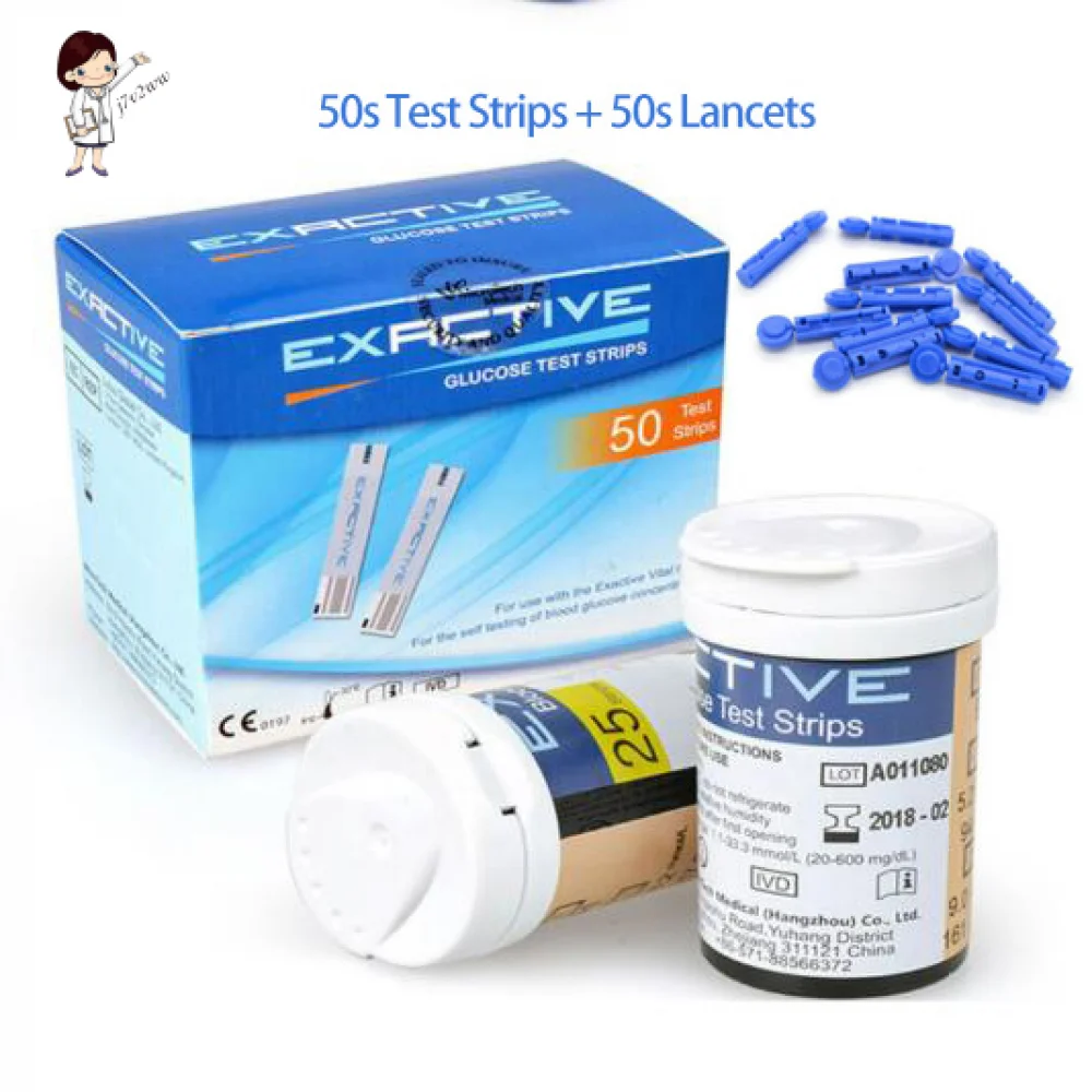 EXACTIVE VITAL Blood Glucose 50s Test Strips + Lancets 50's