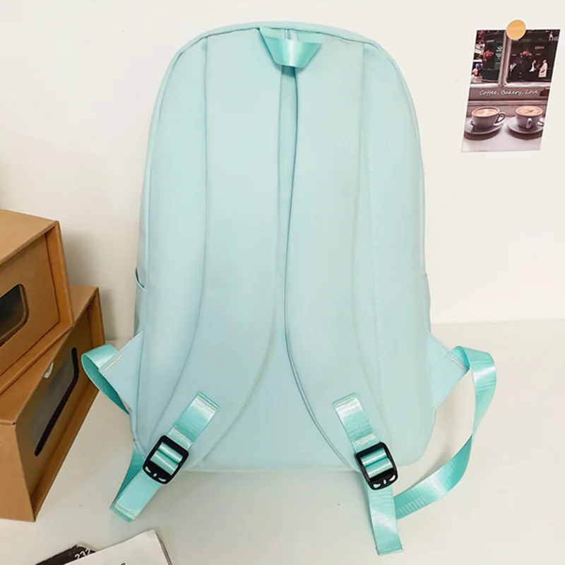 Trendy Women Green Laptop Nylon Book Bag New Ladies Student Backpack Girl Travel School Bag Cool Female College Backpack Fashion