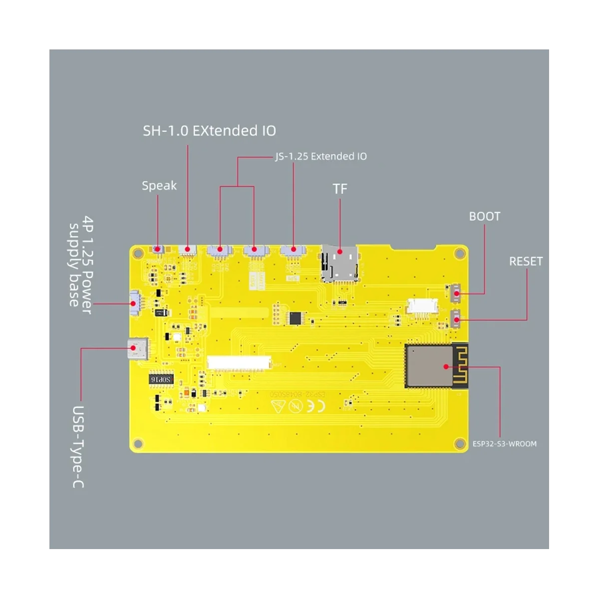 

ESP32-S3 7-Inch 800X480 TN RGB LCD TFT HMI 8M PSRAM 16M Flash Smart Display MCU WIFI Bluetooth Module (Without Touch)