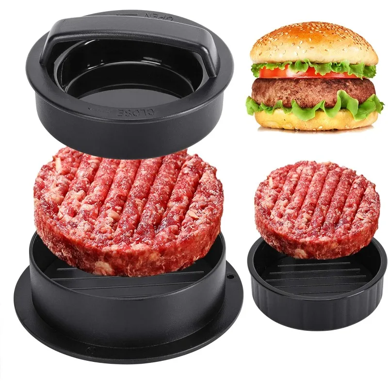 Hamburger Meat Press Maker Round Shape Non-Stick Stuffed Burger Patties Beef Grill Pie Press Mould Maker Kitchen Accessories
