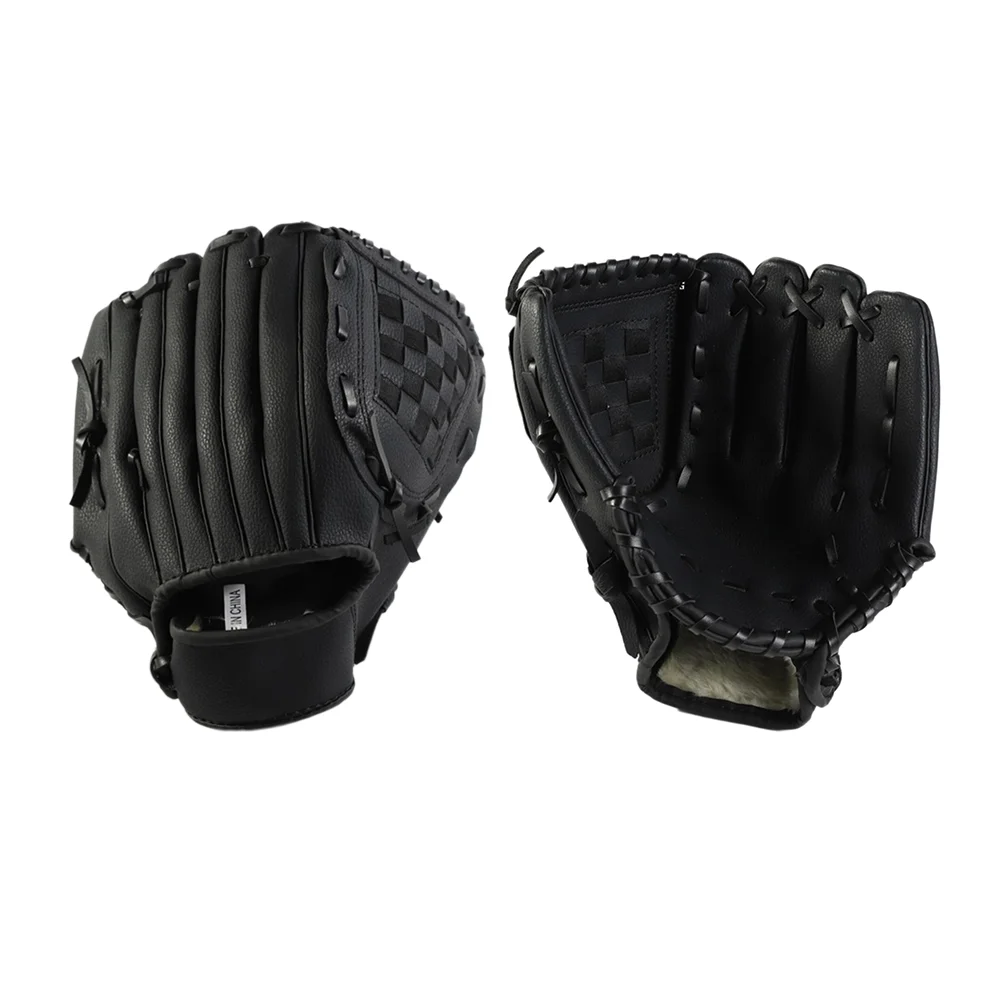 105-inch Softball Thicken Baseball Hand Glove for Outdoor Team Sports (Black S) Softball glove Baseball glove