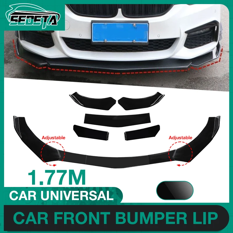 Car Universal Front Shovel Duck Lip Bumper Windproof Spoiler Accessories 5Pcs For Audi For Honda VW bumper lip decoration car bumper spoiler bumper lip front bumper decoration
