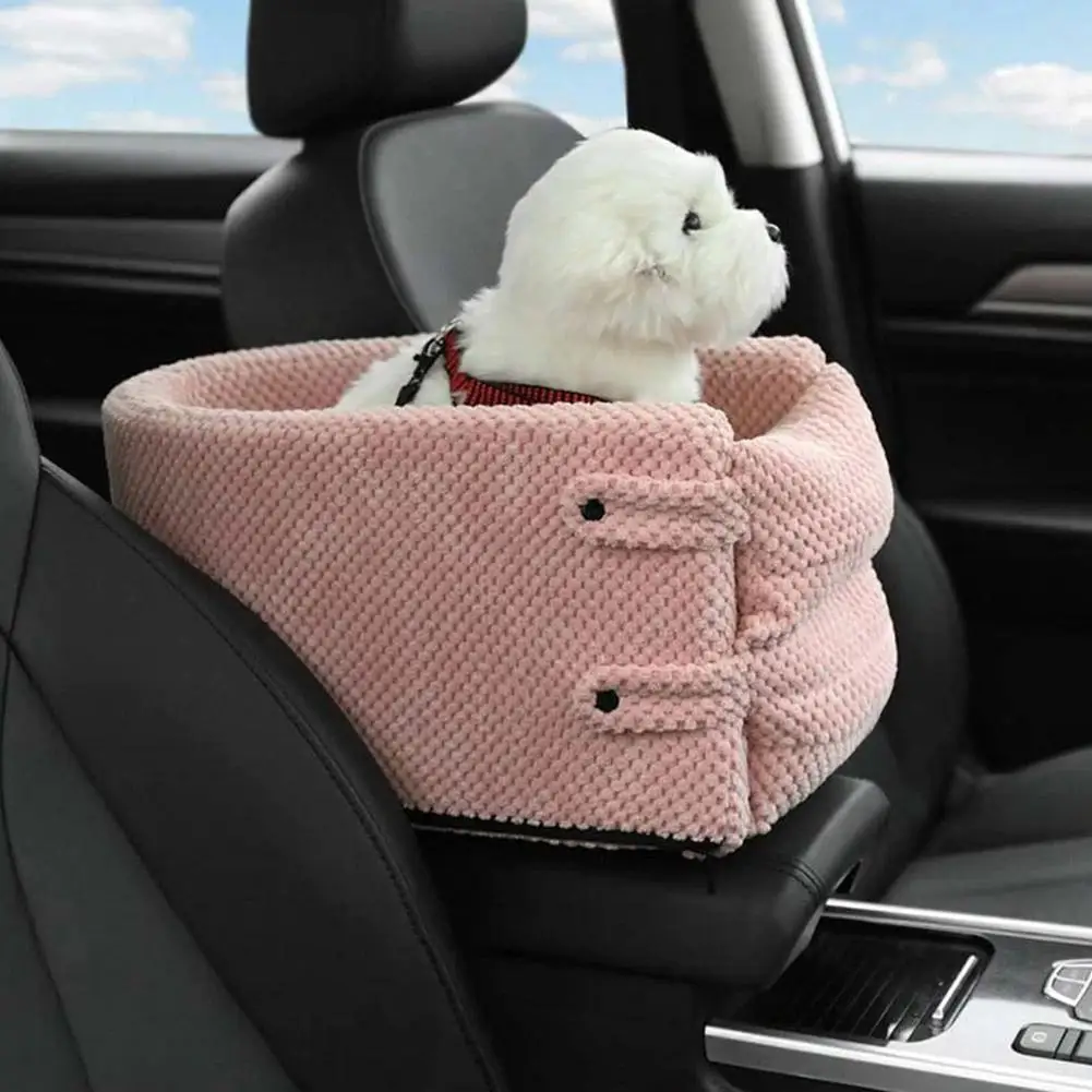 

Portable Pet Dog Car Seat Central Control Nonslip Dog Carriers Safe Car Armrest Box Booster Kennel Bed For Small Dog Cat Travel