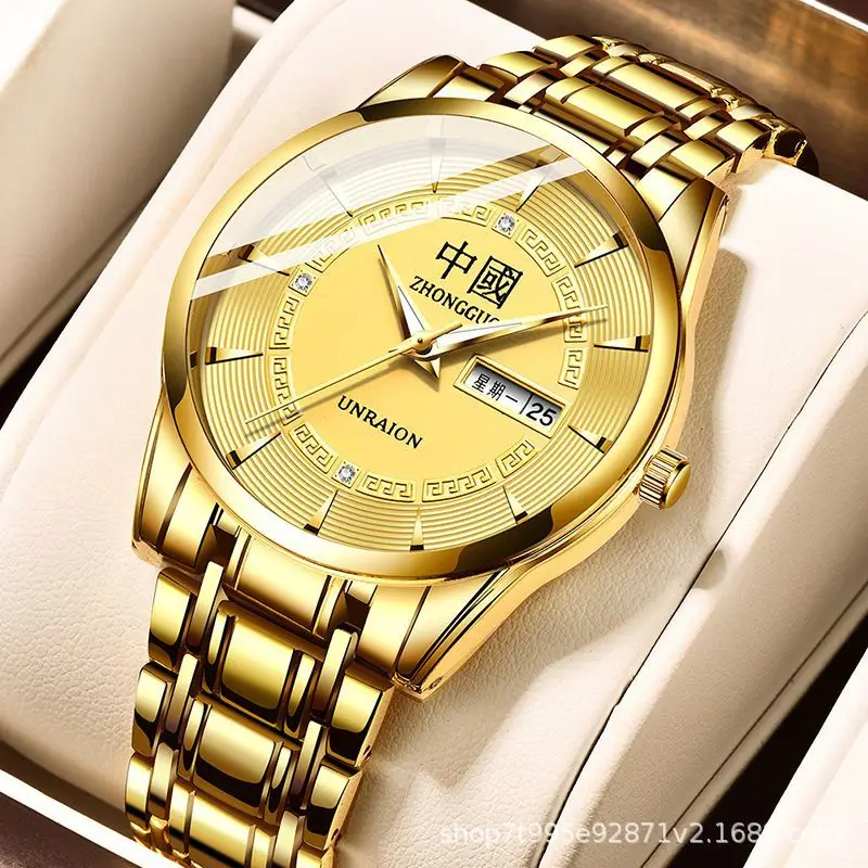 

2023 New Men Watch Waterproof Men Watch Steel Band Watch Double Calendar Quartz Watch Retro Casual Watch Relogio Masculino