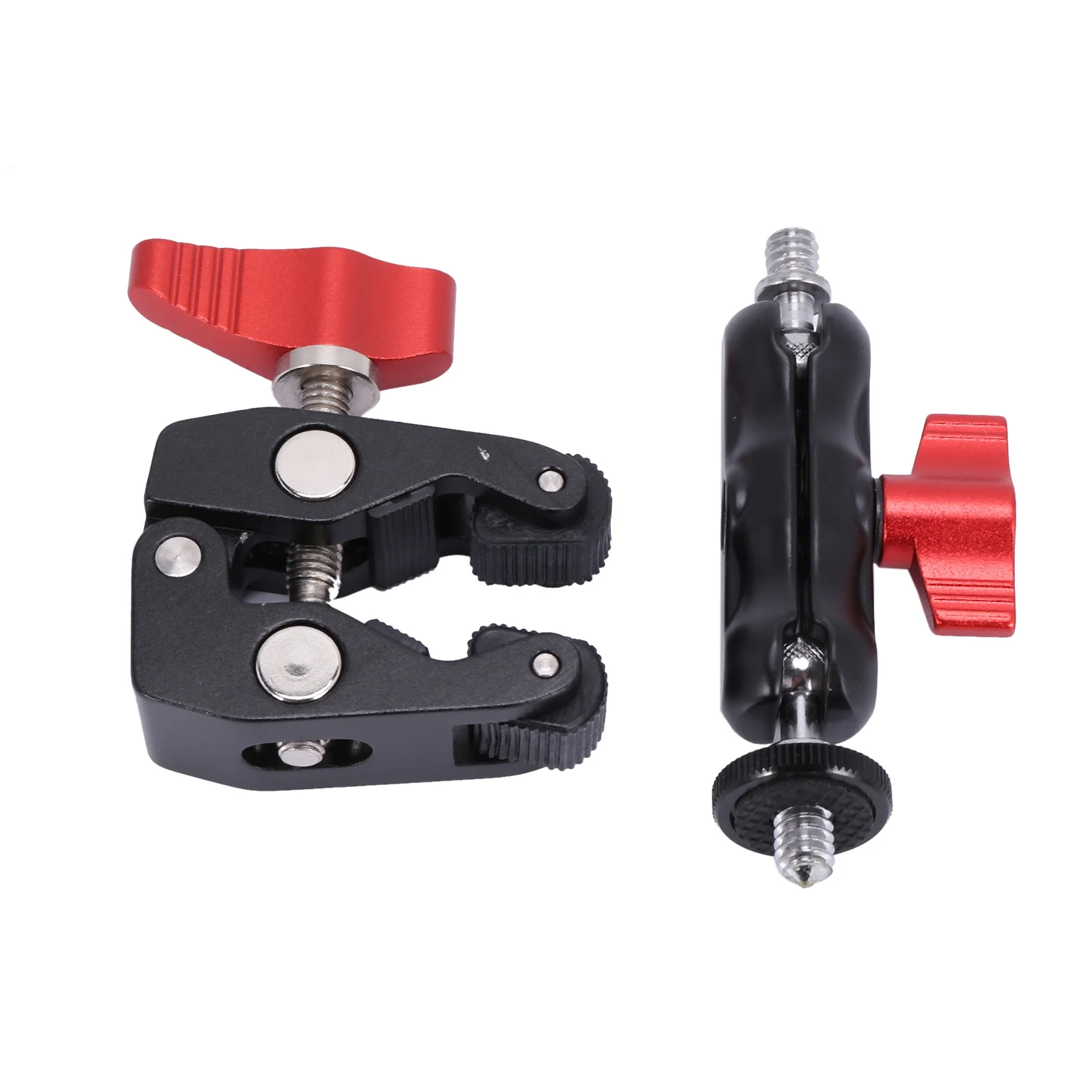 A73E-Slr Camera Magic Arm Double Hot Shoe Ball Head Crab Claw Clip Universal Monitor Bracket Ball Head Clamp Super Holder Stand