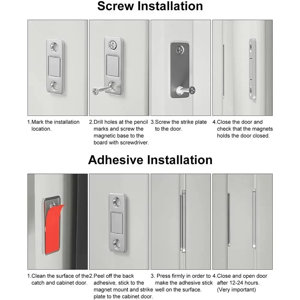 Cabinet Magnetic Catch Ultra Thin Adhesive Cabinet Latch Magnetic Closures For Kitchen Closet Door Closing Door Catch magnetic cabinet catches door catches magnetic cabinet latches