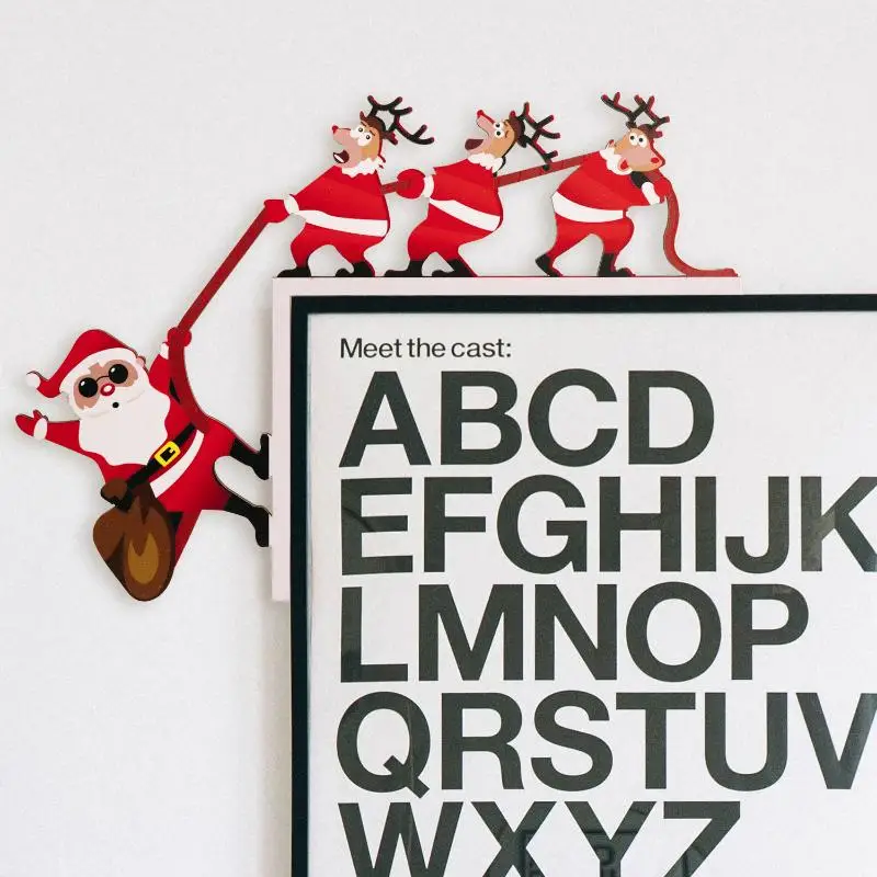Christmas Decoration Creative Christmas Door Frame Pendant Table Corner Decoration Ornament Santa Claus Elk Ornament