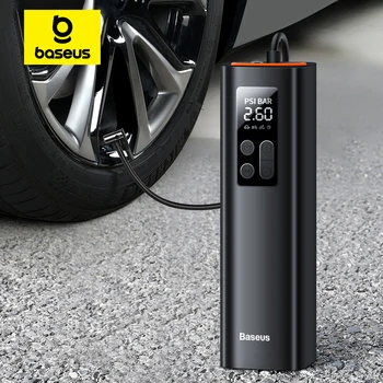 Baseus 미니 자동차 공기 압축기, 휴대용 자동차 타이어 팽창기, 스마트 디지털 팽창식 펌프, 자동차 자전거 보트 공기 펌프, 12V, 150PSI