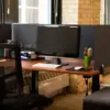 Stand Up Desk Store Refocus Raw Clamp-On Acoustic Desk Divider Mounted Privacy Panel To Reduce Noise And Visual Distractions 3
