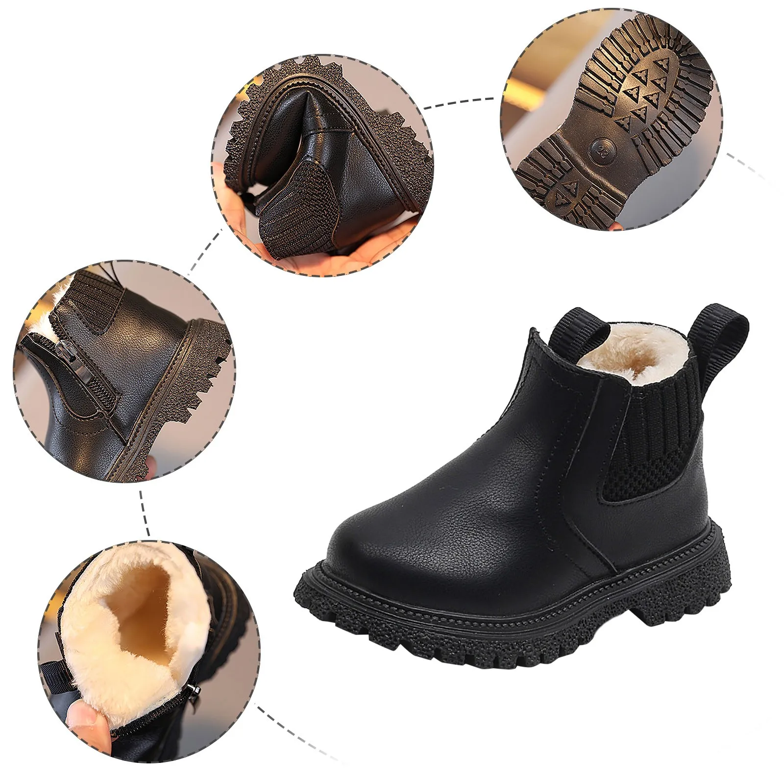 Children Boots Non Slip Breathable Nude Boots For Childrens Autumn Winter Baby Kids Short Boots Super Warm Soft Comfort Boys Girls Shoes