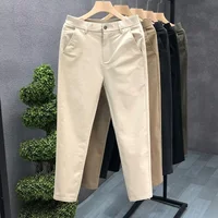 Summer Thin Cotton Casual Pants Loose Straight Leg Men's Fashionable Versatile Long Trousers Comfortable Breathable Male Model