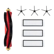 

Top Sale 7Pcs for Xiaomi Roborock S4 E4 S5 S6 S5 Max Rubber Side Brush Main Brush Roller HEPA Filter Max Brush Filter Spare Part