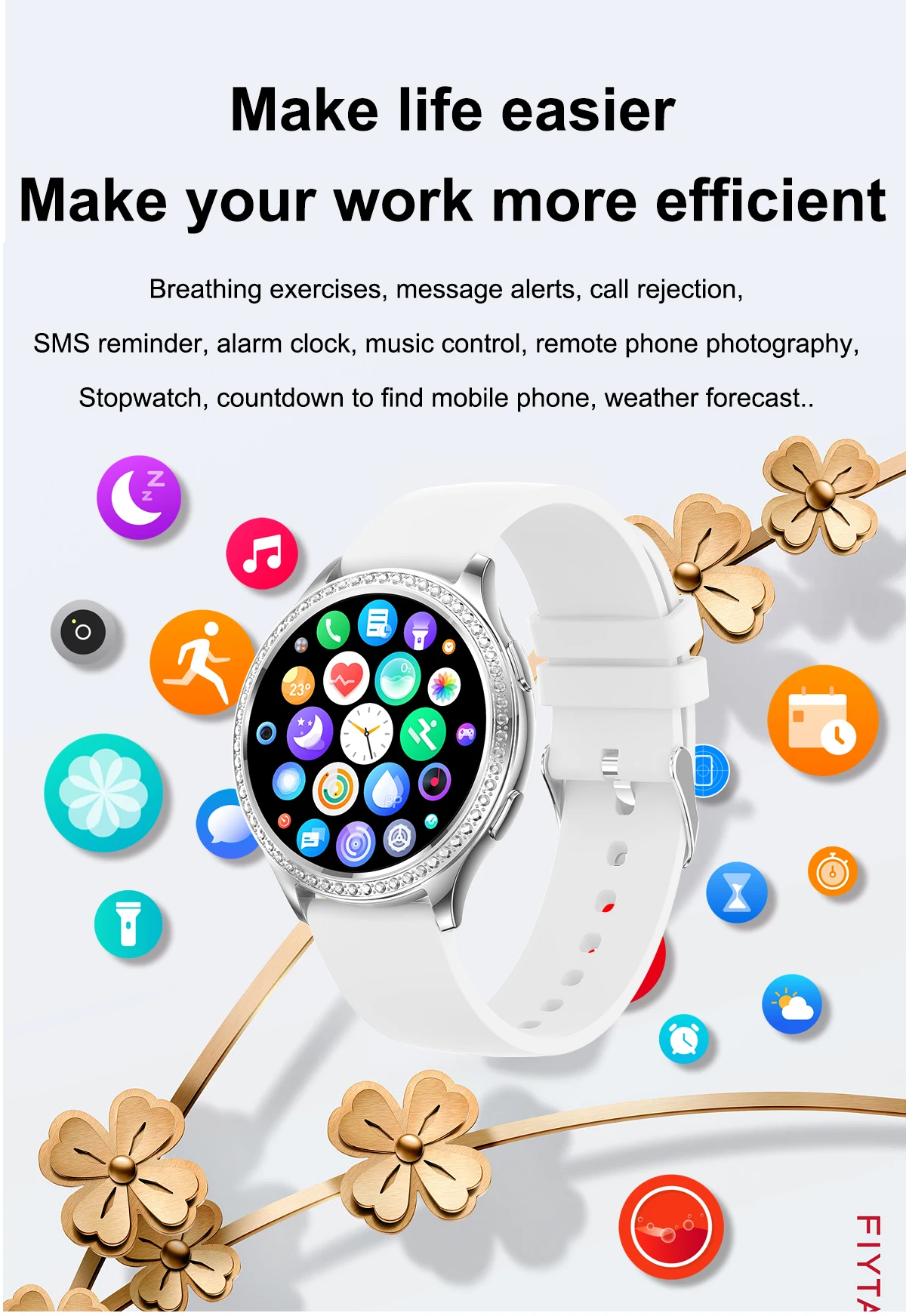 e iOS, Smartwatch Feminino, Bracelete Digital, Relógio Eletrônico para Lady, 2023