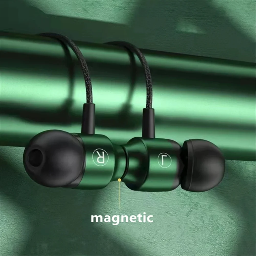 Wired Headphones With Microphone Wire-Controlled Metal In-Ear Music Sport Gaming Headset Volume Control