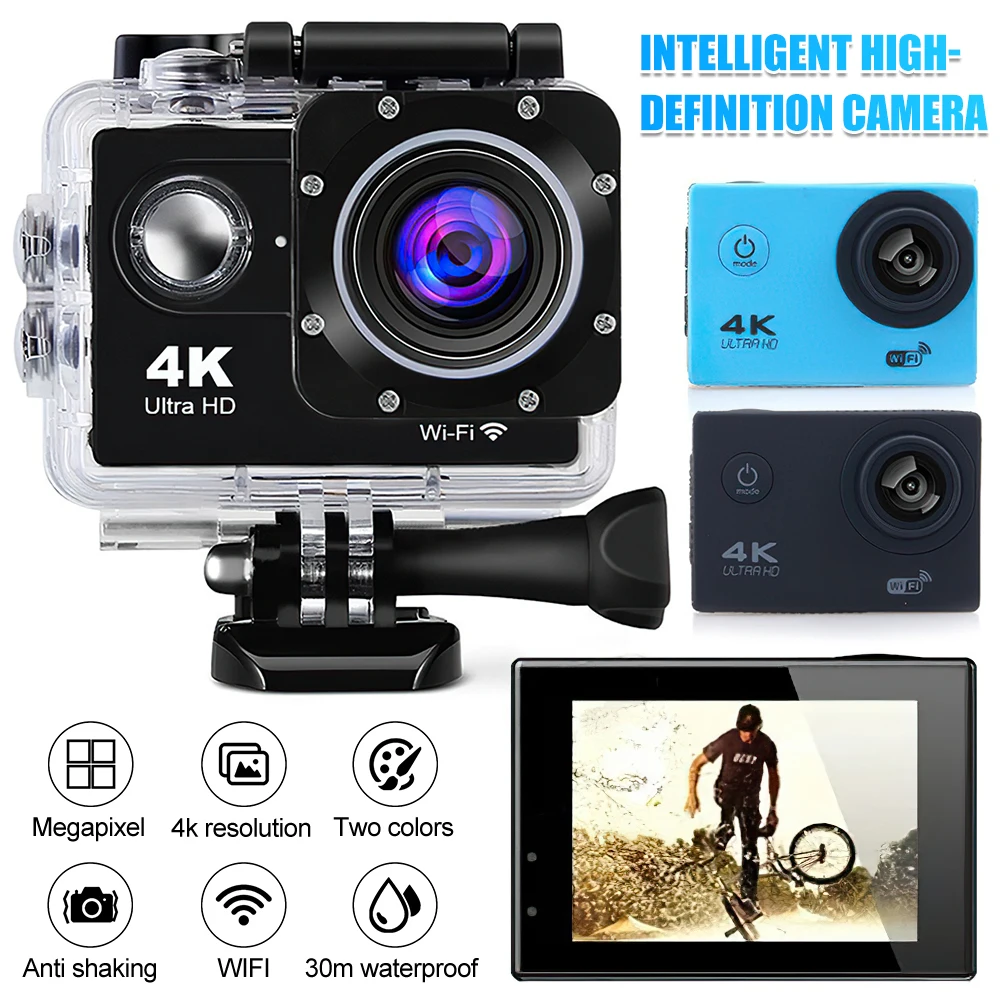 4K Action Camera 170D Underwater Video Recording Casco Cam Impermeabile Schermo Da 2.0 Pollici Wifi Sports Camera Dv Videocamere Recorder