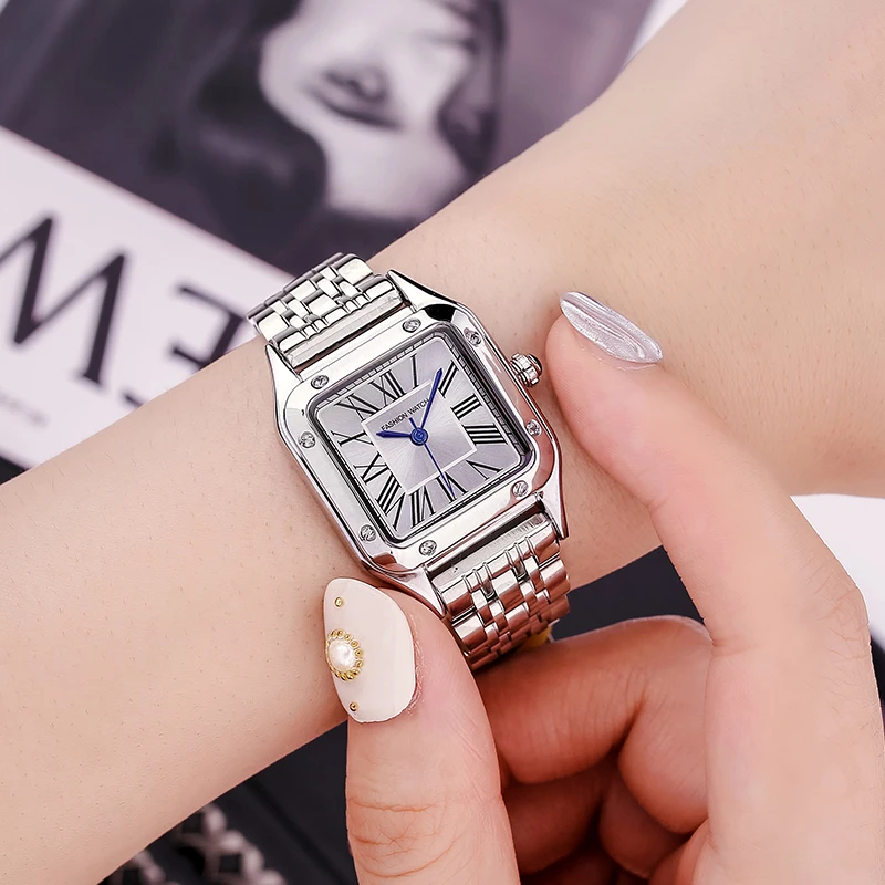 Luxury Exquisite Square Watch Women Steel Band Waterproof Casual Brand Hand Clock Female Gifts Fashion Quartz  Wristwatch Ladies