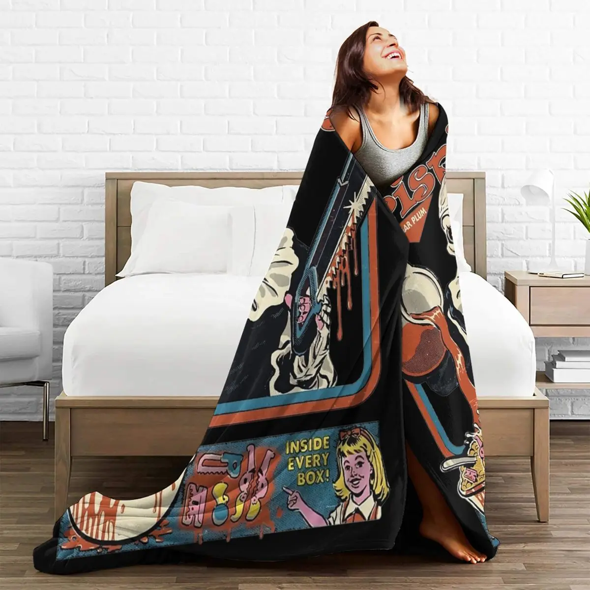 Art Crispies Terrifier Blankets Fleece Winter Multi-function Lightweight Thin Throw Blanket for Home Outdoor Quilt 6