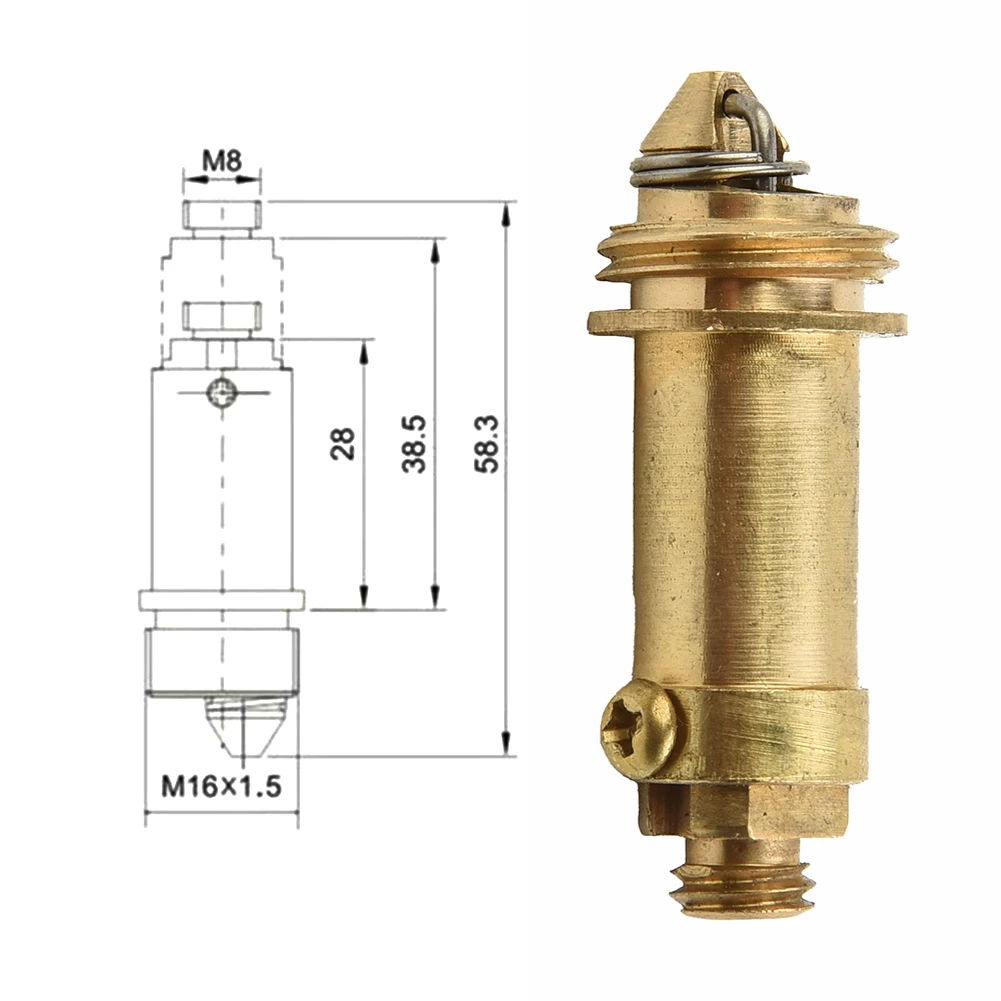 Brass Half Inch Pop Up Waste Plug Click Clack Bolt Spring Replacement