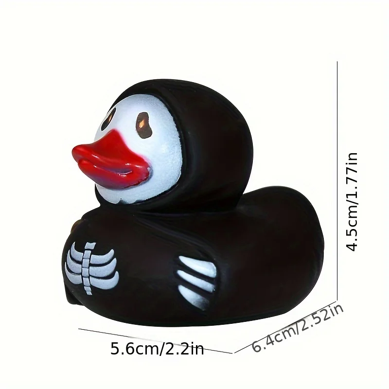 5pcs Halloween Rubber Ducks Toys Funny Halloween Themed Colorful Cute Duck Bath Toy for Halloween Birthday Party Decoration gift 3