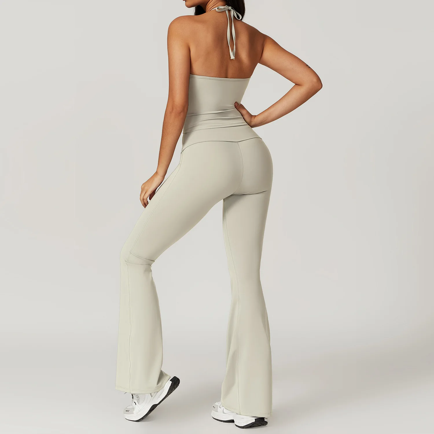 Women Clothes Yoga Set 2 Pieces Workout Tracksuit Sportswear Gym Clothing High Waist Bell Bottoms Fitness Leggings Sports Suits yoga set sports set gym workout set sportswear set fitness set yoga pants set