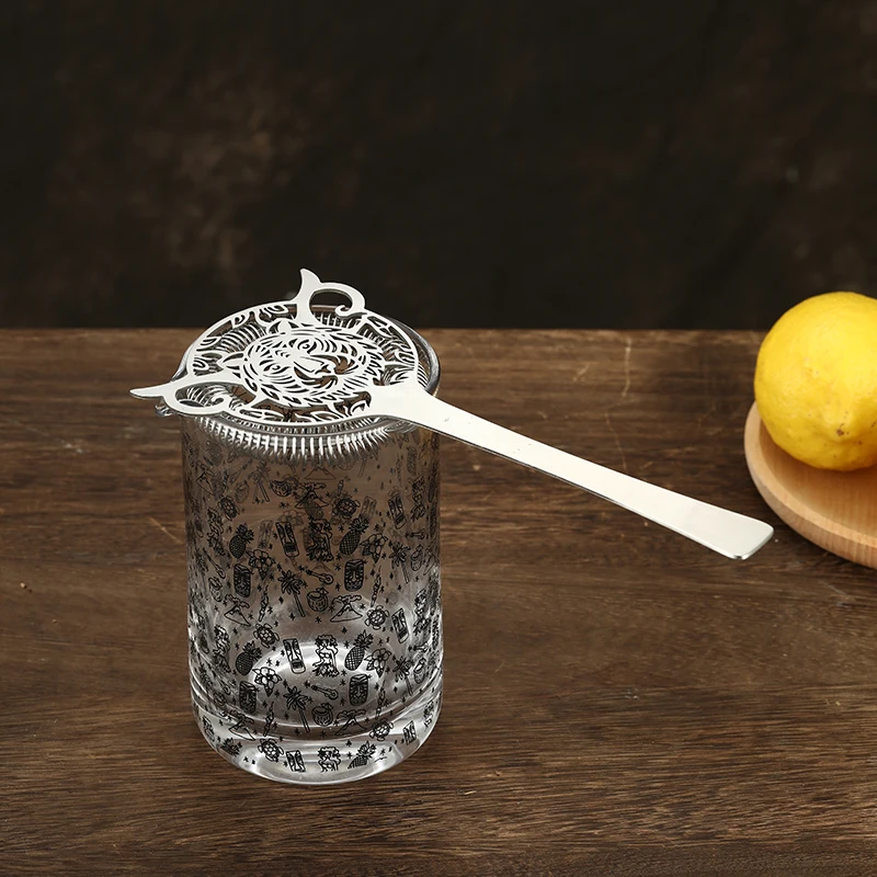 Creative Design Cocktail Strainer cocktail shaker strainer Bar Strainer Stainless Steel Tiger/Pineapple Shape Design