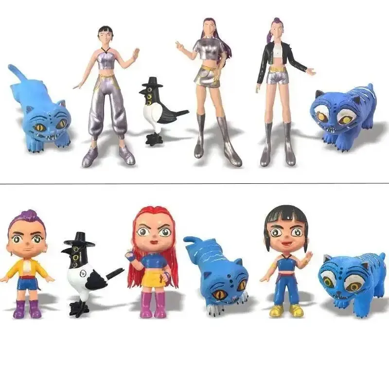 Figurine Demon Hunters - Tiger Birds (Rumi, Mira, Zoey) - Statue Anime Kpop En PVC - Collection Fan - Cadeau Anniversaire