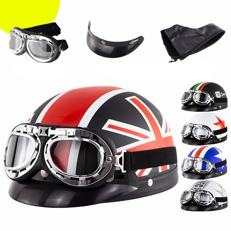 Helmet -LVS- open with goggles, white