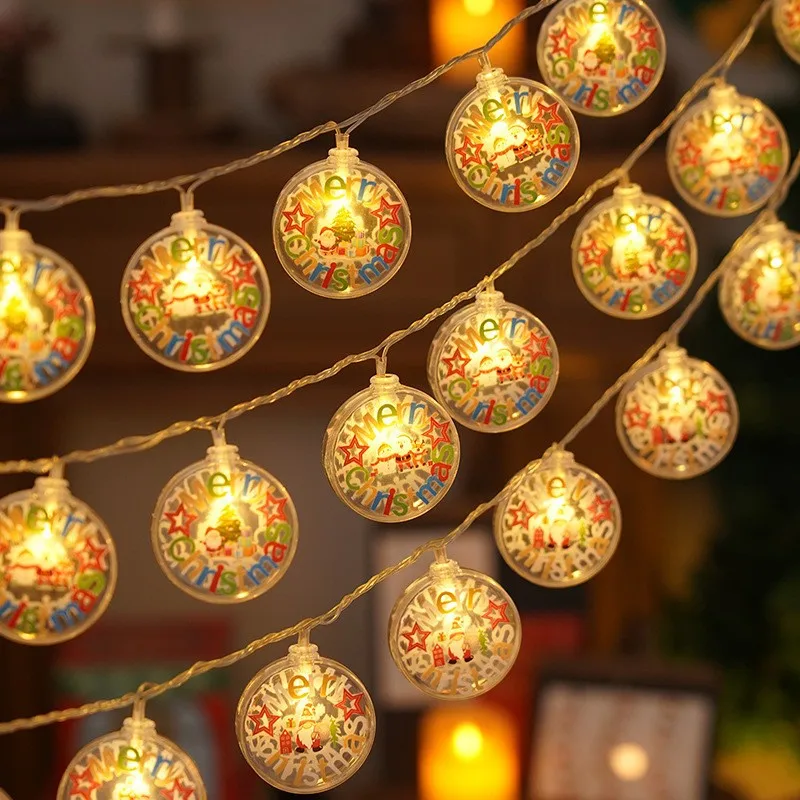thumbnail image 1 of Guirnalda de luces LED para árbol de Navidad, lámpara colgante USB para Navidad, guirnalda de luces de hadas, adorno decorativo para el hogar, regalos de Año Nuevo 2024, 1 of 5