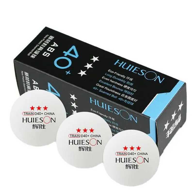 

3pcs New Material 3 Star Table Tennis Ball 40mm PingPong Balls ABS Material Professional Training Plastic PingPong Supplies