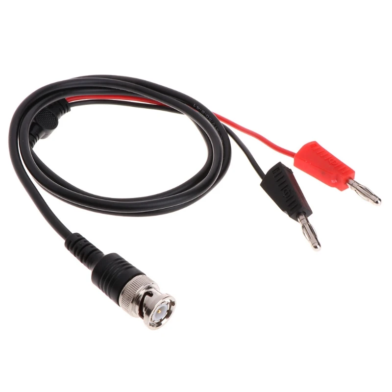 

Coaxial Cable BNC Male to Dual 4mm Banana Plug Test Lead Stackable for Signal Generators Oscilloscope Video Drop Shipping