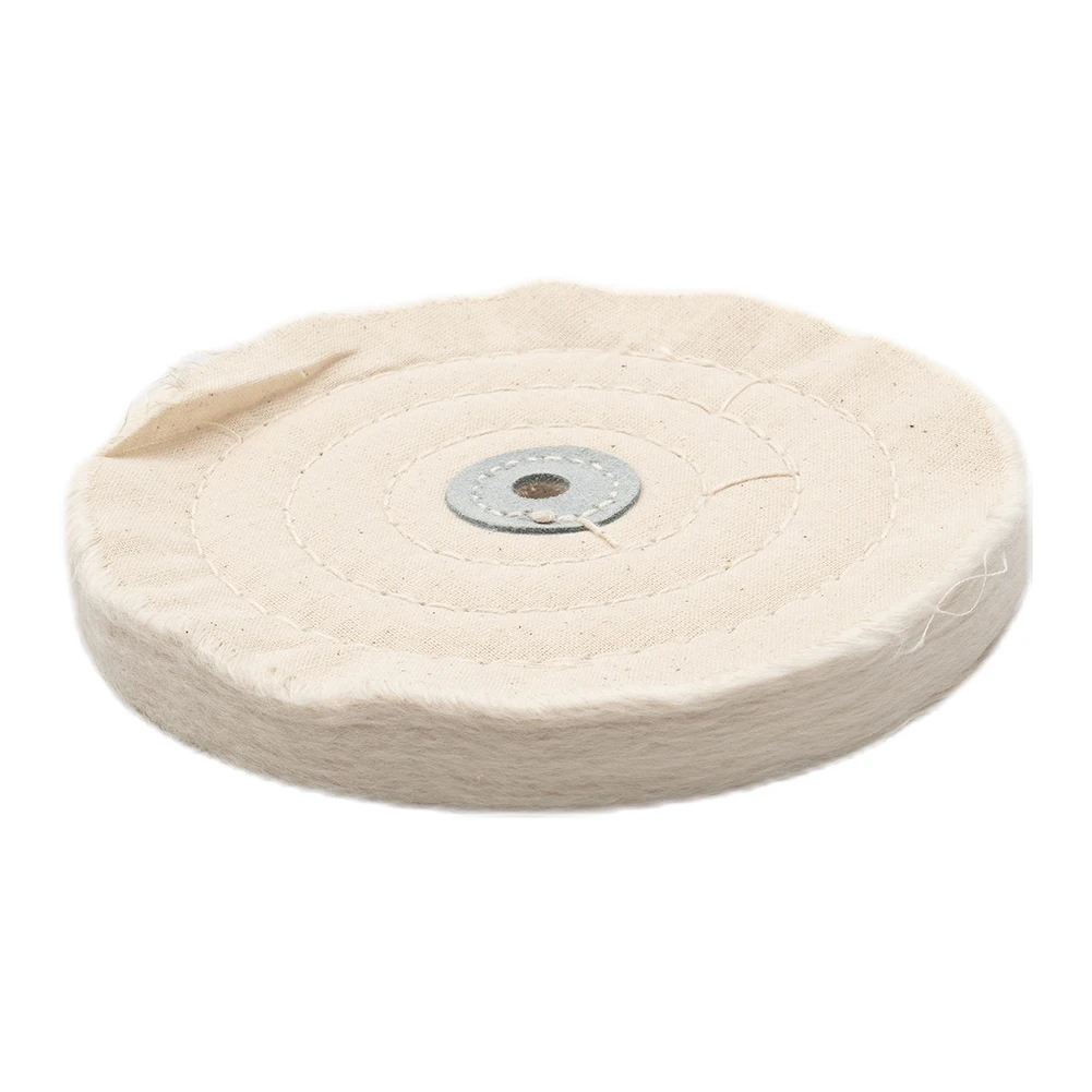 

150mm Cloth Polishing Buffing Wheel Cleaning Pad Power Angle Bench Grinder Tool 50 Layers Of Durable Spiral Seam