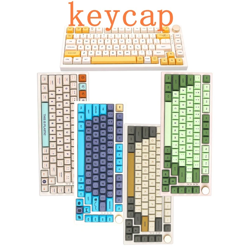 

Keycaps Pbt XDA Matcha Honey English Key Cap Twilight Blue Cat For Mechanical Keyboard IK75 V3 PRO JJK84 K617 Etc