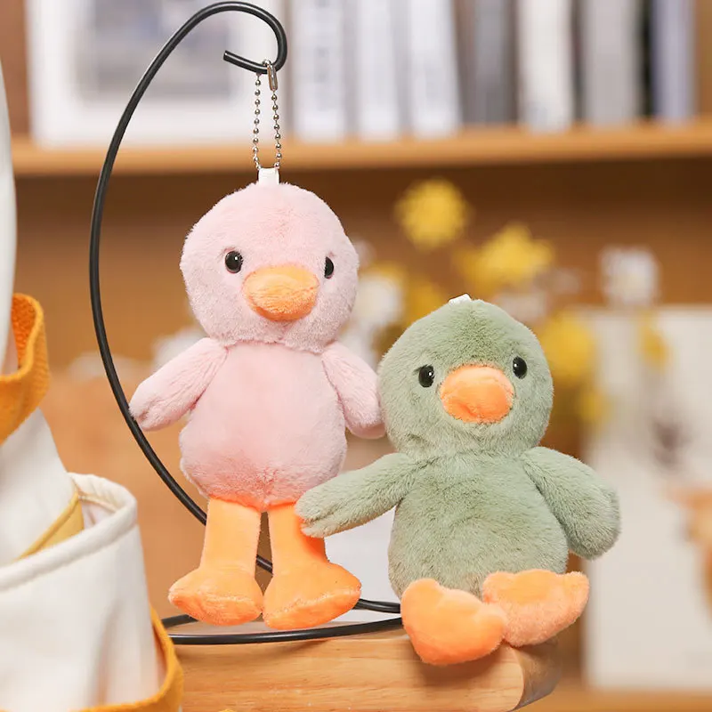 귀여운 오리 봉제 인형 펜던트 키체인, 귀여운 봉제 인형, 치킨 장난감 키체인, 부드러운 봉제 장난감, 어린이 선물, 15cm, 1 개