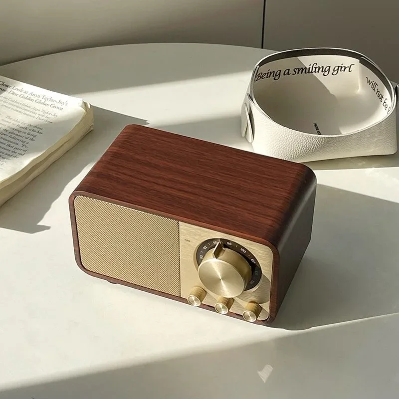 

Bluetooth-Колонка в стиле ретро, FM-радио, портативный сабвуфер для улицы, кемпинга, домашний кинотеатр, звуковая система caixa de som bluetooth