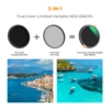 K&F KF k f Concept 2 IN 1 CPL True Color+ND2 32 X  67mm 67 82mm 72mm 77mm 72 77 82 52mm 58mm 2in1 Lens Variable ND32 VND Nano X 2